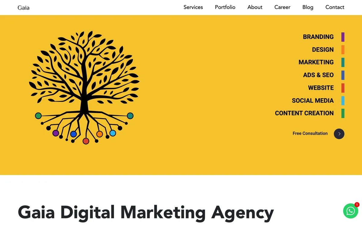 GAIA Digital Agency homepage, 27 Oct 2026