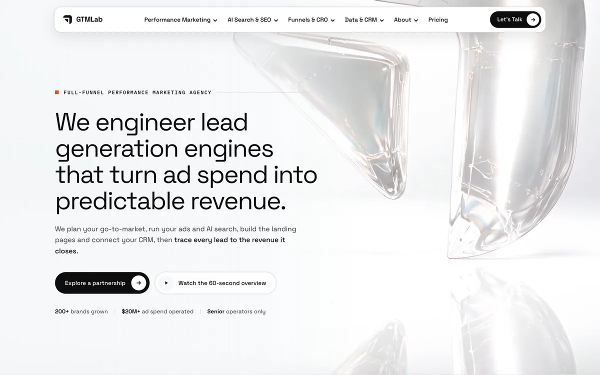 GTMLab homepage, 27 Oct 2026