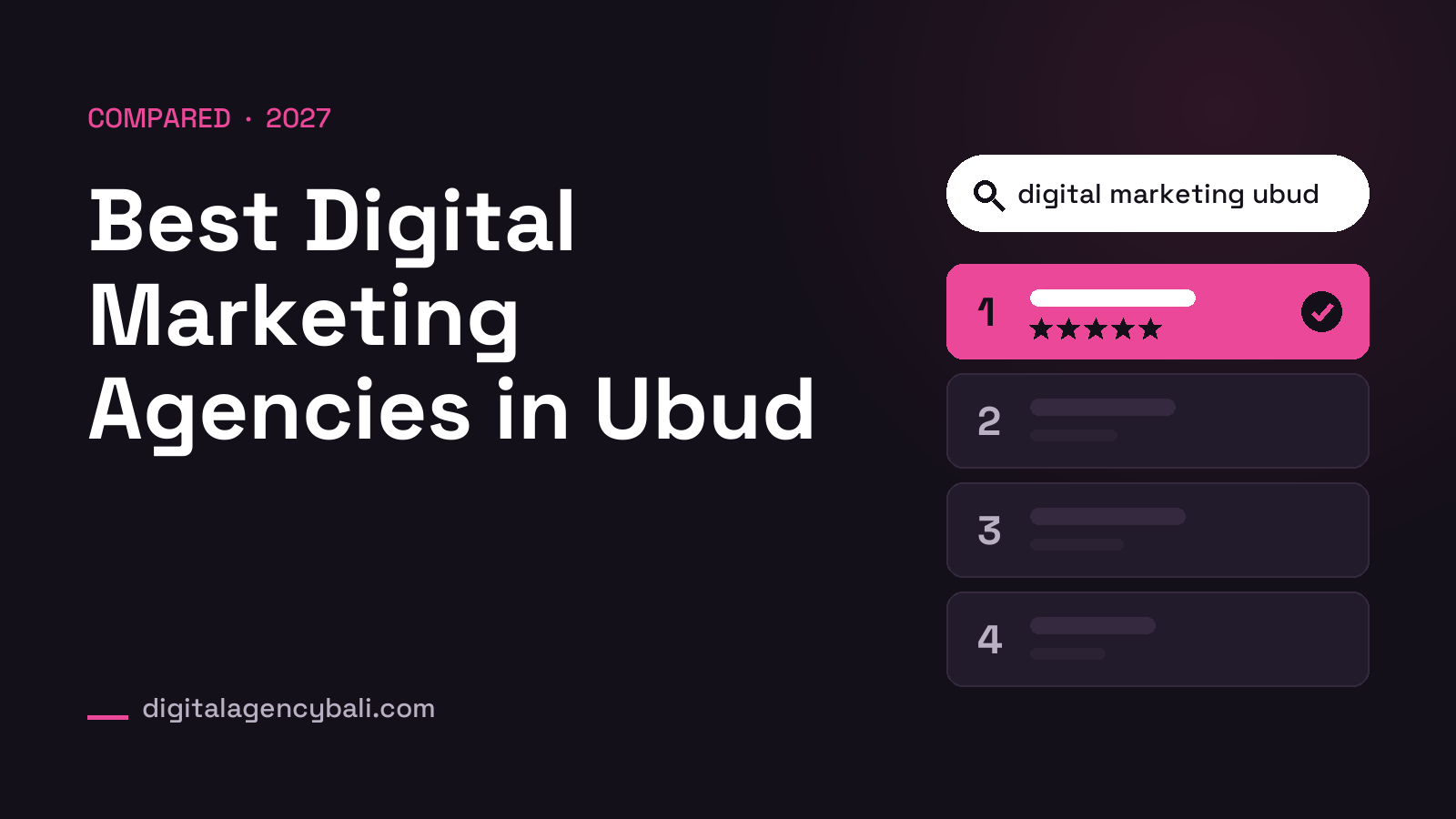 Best Digital Marketing Agencies in Ubud for 2027
