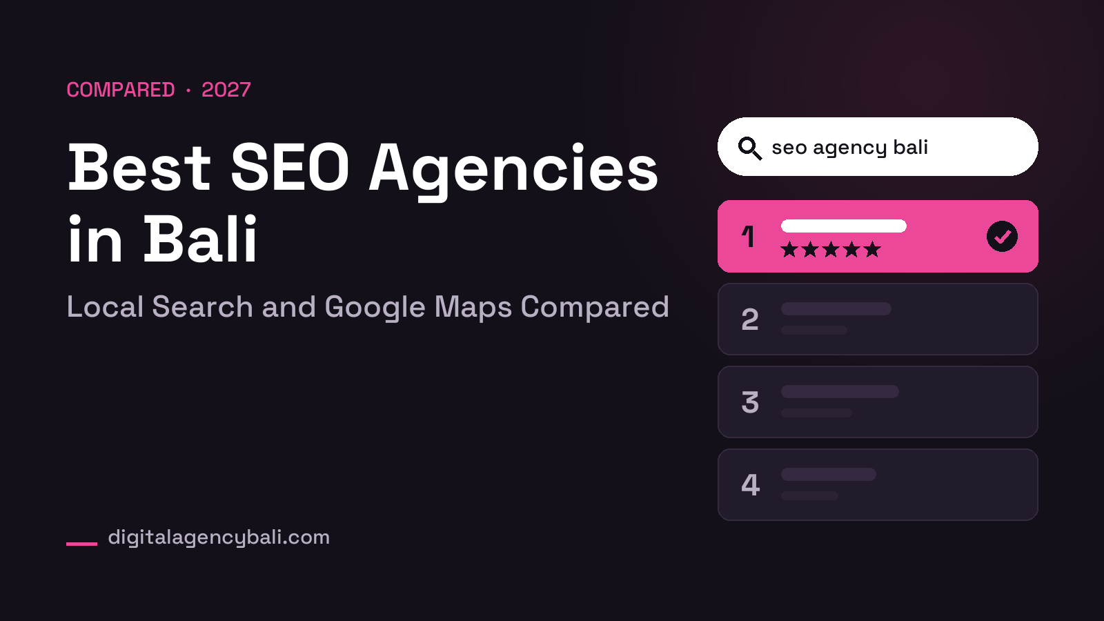 Best SEO Agencies in Bali for 2027: Local Search and Maps